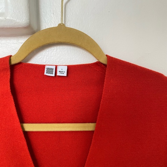 Uniqlo U x Lemaire 3D Knit Short Sleeve Merino Dress in Persimmon Size Large - Picture 3 of 3